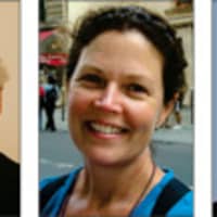 <p>Larchmont Village Justice Jerry Bernstein, left, and trustees Lorraine Walsh and John Komar were reelected in uncontested races on Wednesday.</p>
