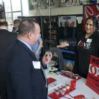 <p>Fairfield&#x27;s Rose Lamba shows off her Red Mango franchise.</p>