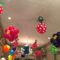 <p>The balloons are in place, including strawberry fields ones.</p>