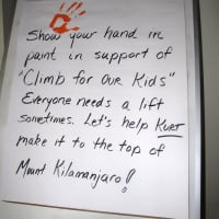 <p>Inspiration during a pep rally to support Development Director Kurt Kannemeyers upcoming Mount Kilimanjaro climb in Tanzania.
</p>