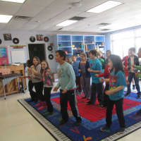 <p>Students rehearsing Bare Necessities from The Jungle Book.</p>