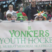 <p>Yonkers Youth Hockey group marches in the parade.</p>