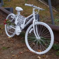 <p>A bike was placed at the intersection where Weston&#x27;s Thomas Steinert-Threlkeld was killed in Bethel. He died in an accident that involved two vehicles on Oct. 20, 2013.</p>