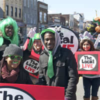 <p>Enjoying the Sound Shore St. Patrick&#x27;s Day Parade on March 22, 2015.</p>