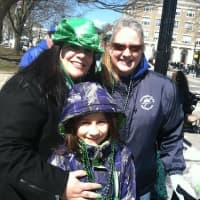 <p>Cristy Heffernan, left, her daughter Rylie, 10, and friend Linda McDermott, all from Port Chester, N.Y., enjoy the St. Patrick&#x27;s Day parade Sunday.</p>
