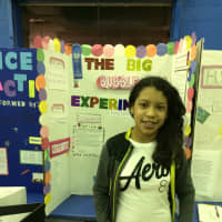 <p>Briana Da Silva, whose experiment comparing different types of bubble gum took First Place</p>