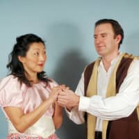 <p>Miran Robarts of Mamaroneck sings the role of Phyllis with her lover Strephon (David Richy of Larchmont) in the Troupers Light Opera performance of Gilbert and Sullivans &quot;Iolanthe&quot; on April 11th and 18th in the Norwalk Concert Hall.</p>