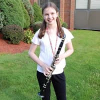<p>Catherine Stanton of White Plains plays clarinet. </p>