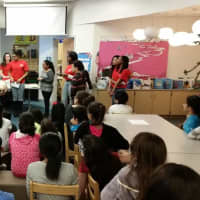 <p>The HEART group talks to students at Brookside Elementary in Norwalk.</p>