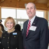 <p>Alana Sweeny, president and CEO, United Way of Westchester and Putnam, with Westchester Deputy County Executive Kevin J. Plunkett at United Way Womens Leadership Councils second annual luncheon, Wednesday, March 11 at Trump National Golf Club.</p>