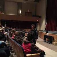 <p>Holocaust survivor Judith Altmann visited Irvington Middle School eighth-grade students and shared her personal story.</p>