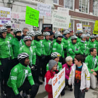<p>Team 26 poses for a group picture with Lt. Govenor Nancy Wyman, Representative Jim Himes and Rally Organizer Jonathan Perloe.</p>