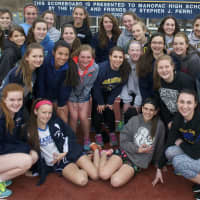 <p>The 2015 Mahopac High girls track and field team.</p>