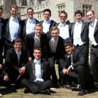 <p>The Spizzwinks (?), in concert dress on the Yale University campus.</p>