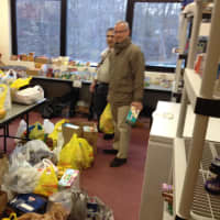 <p>They collected donations for their food pantry.</p>