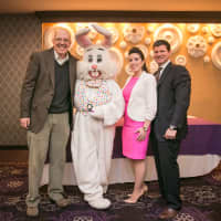 <p>From left, Tracy Kay, executive director of The Westchester Children&#x27;s Museum; the Easter Bunny; and Royal Regency Hotel&#x27;s Co-Owners Maria and Nick Pampafikos.</p>