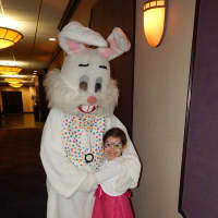 <p>All smiles with the Easter Bunny.</p>