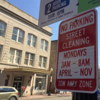 <p>Signs have been posted to warn people not to park on designated streets while sweeping is taking place.</p>