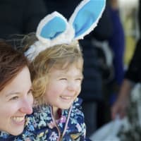 <p>Visitors enjoyed an egg hunt, along with many other activities Saturday at Harvest Moon Farm and Orchard.</p>