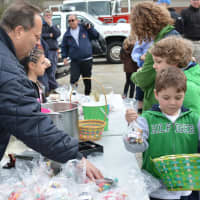 <p>The candy table for the Chappaqua Fire Department&#x27;s Easter egg hunt.</p>
