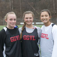 <p>Cardinals team captains (L to R:) Anne Dunster, Natalie Palletta and Maddy Graves.</p>