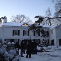 <p>The Kunhardt&#x27;s Chappaqua house during filming.</p>
