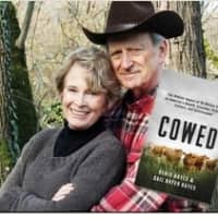 <p>Coordinator of the first Earth Day Denis Hayes and his wife Gail Bowyer Hayes and an image of their book, Cowed. Dennis Hayes will speak at an Earth Day event at Greenwich Audubon on April 15.</p>