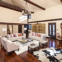 <p>A look at the living room at 17 Shagbark Road in Norwalk.</p>