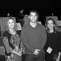 <p>Beth Bermel, Director, Scarsdale Public Library, Paul Viggiano, A.G. Williams Painting Company and Amy Paulin, New York State Assemblywoman, 88th Assembly District supporting the Spelling Bee.</p>
