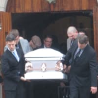 <p>Pall bearers carrying Lacey Carr&#x27;s casket at her funeral Friday.</p>