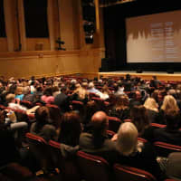 <p>A shot of the crowd at the Ridgefield Playhouse during the credits of &quot;Those Who Wander.&quot;</p>