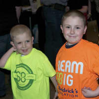 <p>Montessori School students show off shaved heads for a good cause.</p>