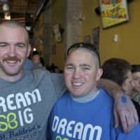 <p>Pat Curtis (L) and Pat Breen, both of Yonkers, got their heads shaved for the cause.</p>