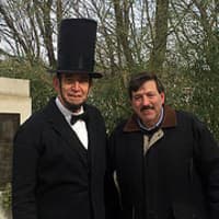 <p>Legislator John Testa with Lincoln at the Annual Lincoln Society Ceremony in February.</p>