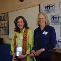 <p>Nancy Strong of Armonk and Poppy Cummings of Bedford who are
both long-time volunteers and were co-chairs of the Friends of
Neighbors link for the past two years.</p>