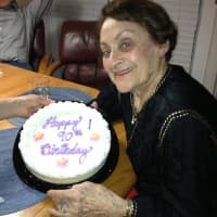 <p>Marysia Wegier Gordon on her 90th birthday.</p>