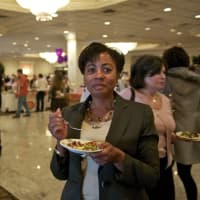 <p>Friends and business associates gathered to sample culinary treats at the Hudson Valley Food and Wine Experience.</p>