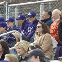 <p>Fans watch from the stands at John Jay HS.</p>