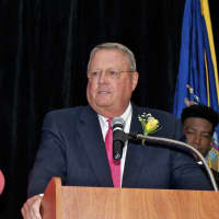 <p>William Plunkett received the Distinguished Alumnus Award, with wife Caryl.</p>