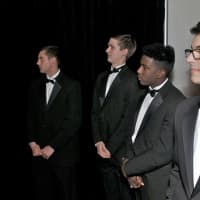 <p>Stepinac HS students (from left): Francisco Jaile, Dylan Pereiras, Brandon Coleman and Joseph DeSanctis, presented awards.</p>