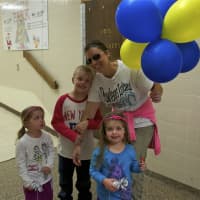 <p>Mom Diana, with son Michael and daughters Sophia (L) and Ava took in the sights at the Business and Home Expo at Mahopac High School.</p>