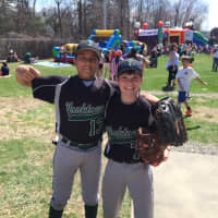 <p>YAC 12U Yorktown Rebels teammates Andrew Hrabal (left) and Sean Capshaw are excited that spring baseball finally is here!</p>
