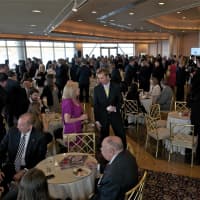 <p>Guests enjoy the food and drink at the WBC Hall of Fame 2015 gala.</p>
