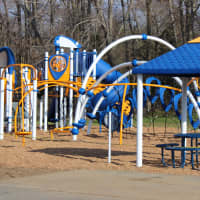 <p>The new playground, built with funds raised by Royle parents.</p>