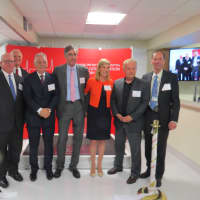 <p>The team responsible for the new lab celebrating the grand opening in Bronxville.</p>