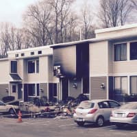 <p>An elderly woman and her two sons suffered injuries in the blaze in her Ridgefield condo Thursday evening. </p>