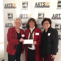 <p>The Honorable Sandra Galef and The Honorable Mary Jane Shimsky present Scarlett Antonia of Antonia Arts a $1,500 Arts Alive Grant from ArtsWestchester.</p>