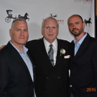 <p>Rick Higgins with Jason Kinard, Managing Partner, Greenwich, Stamford (left) and Chris Bacoulis, Managing Partner, Shelton and Trumbull offices (right).</p>