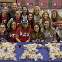 <p>Teams gather to support Relay for Life at Sacred Heart University.</p>