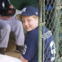 <p>Watching from the Yankees dugout. </p>
